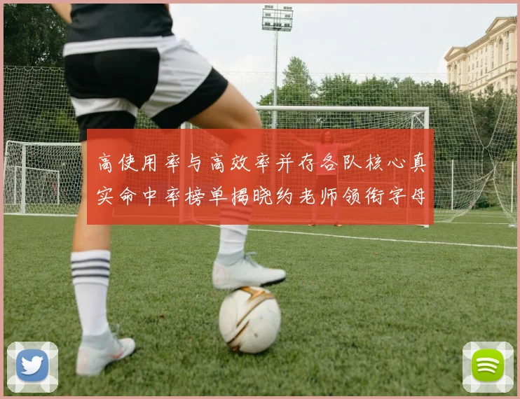 高使用率与高效率并存各队核心真实命中率榜单揭晓约老师领衔字母紧随其后